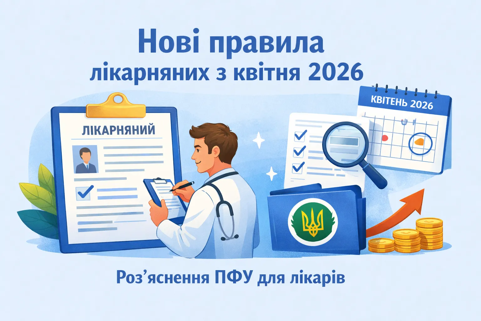 Нові правила оформлення та перевірки лікарняних з квітня 2026 року: роз’яснення ПФУ для лікарів