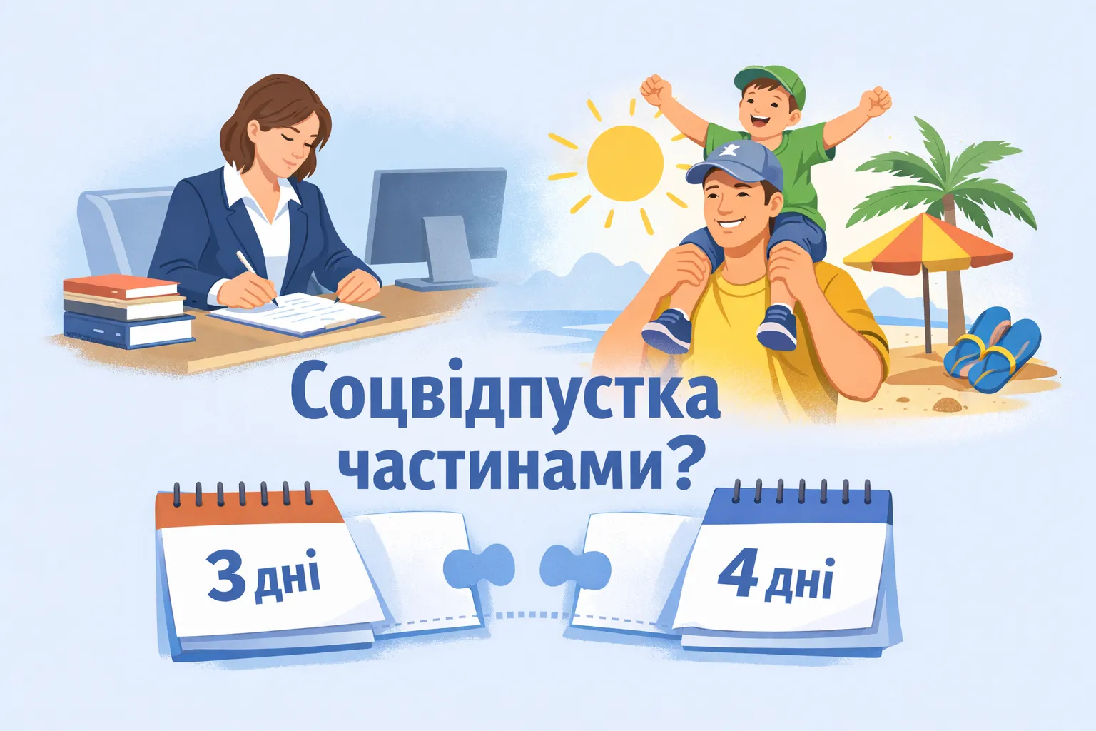 Чи можна надавати соцвідпустку частинами?