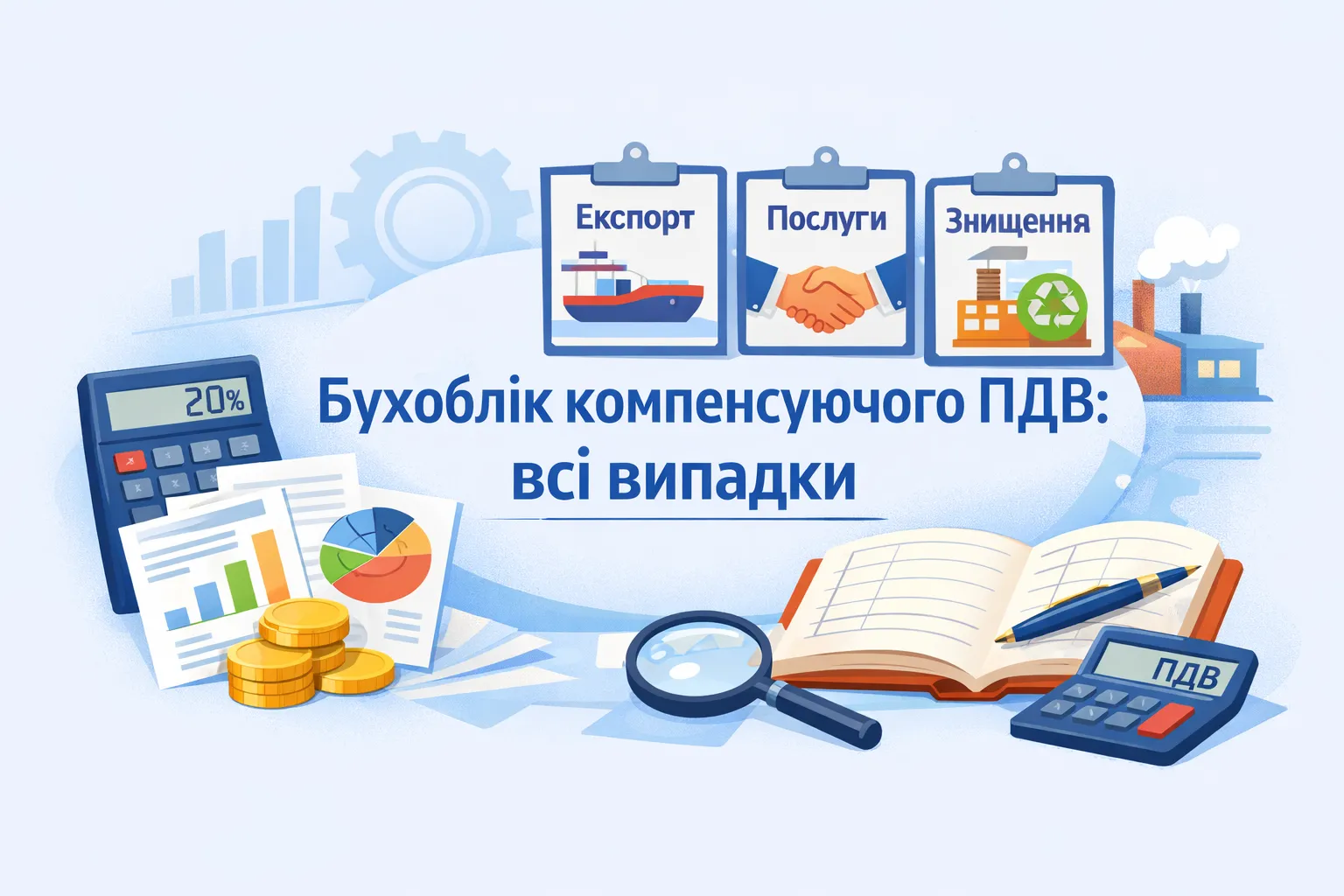 Бухоблік компенсуючого ПДВ: розглядаємо всі випадки