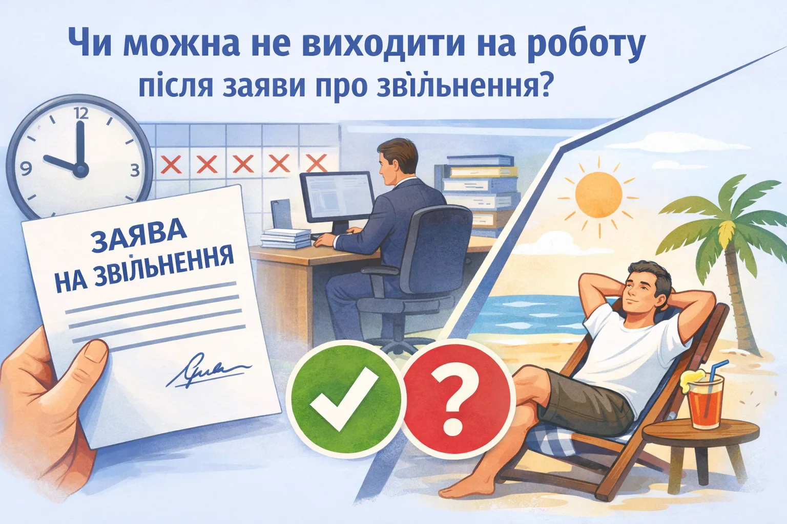 Чи можна не виходити на роботу після подання заяви про звільнення