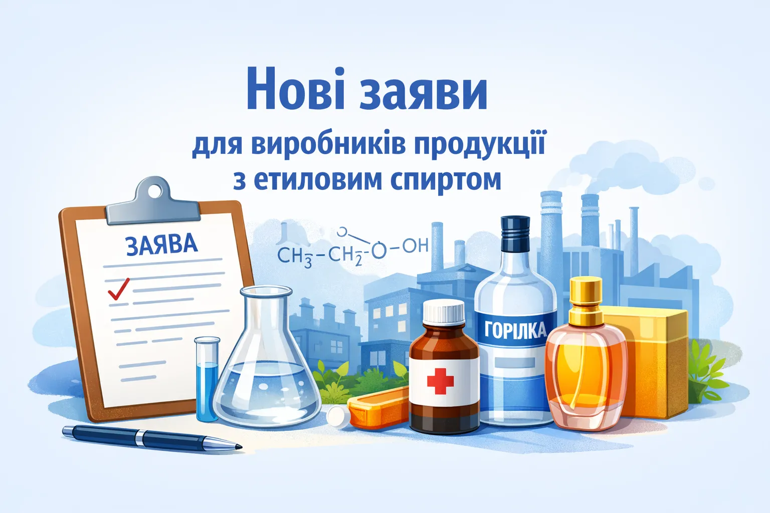 Нові форми заяв для виробників продукції з використанням спирту етилового