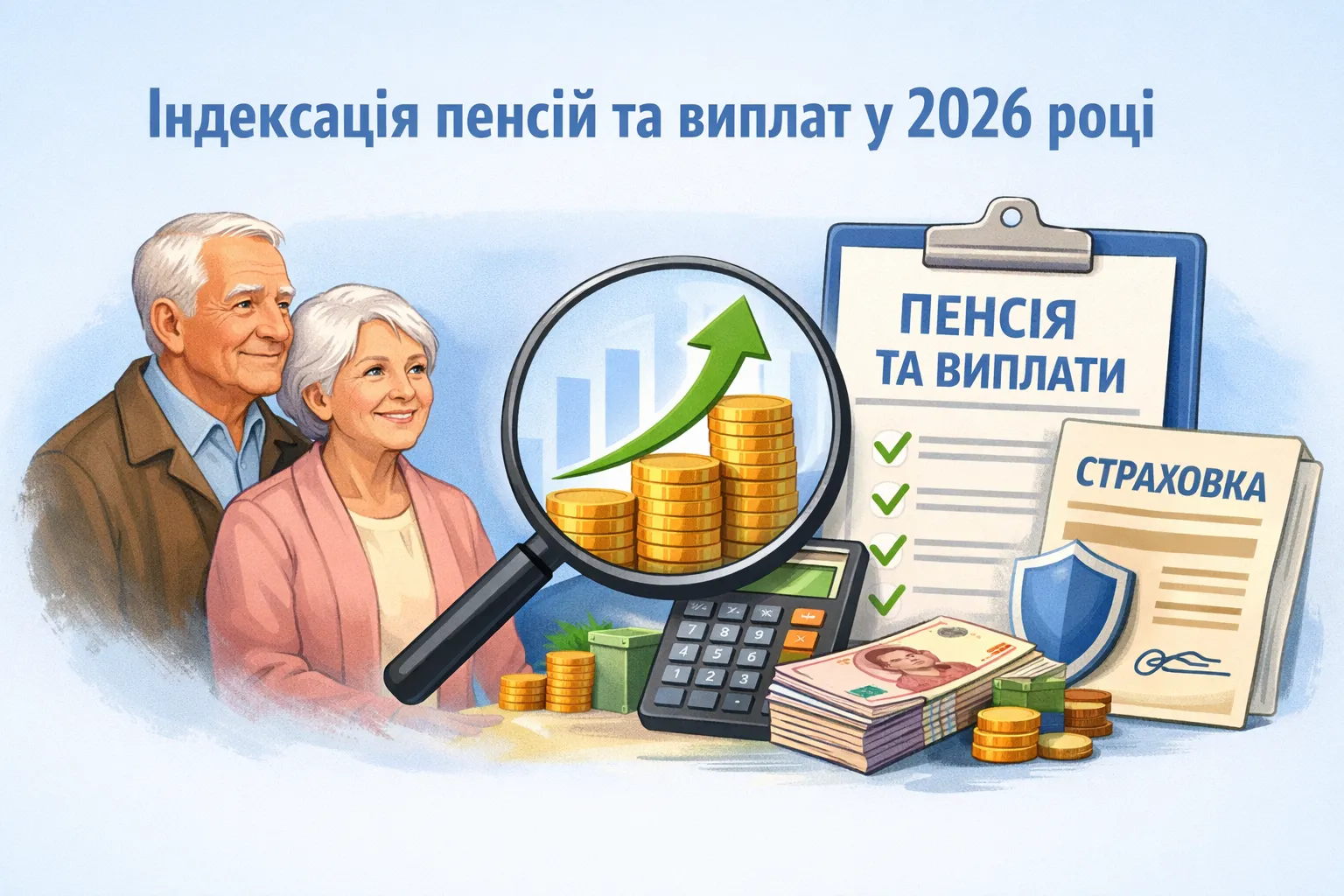 Про індексацію пенсій і страхових виплат у 2026 році