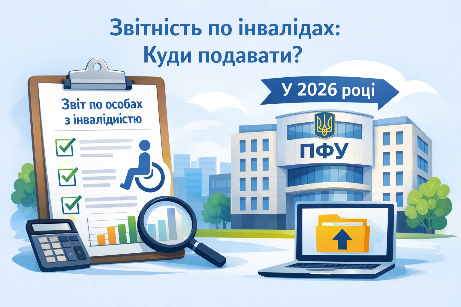 Чи потрібно звітувати по особах з інвалідністю і куди подавати звіт у 2026 році? ПФУ