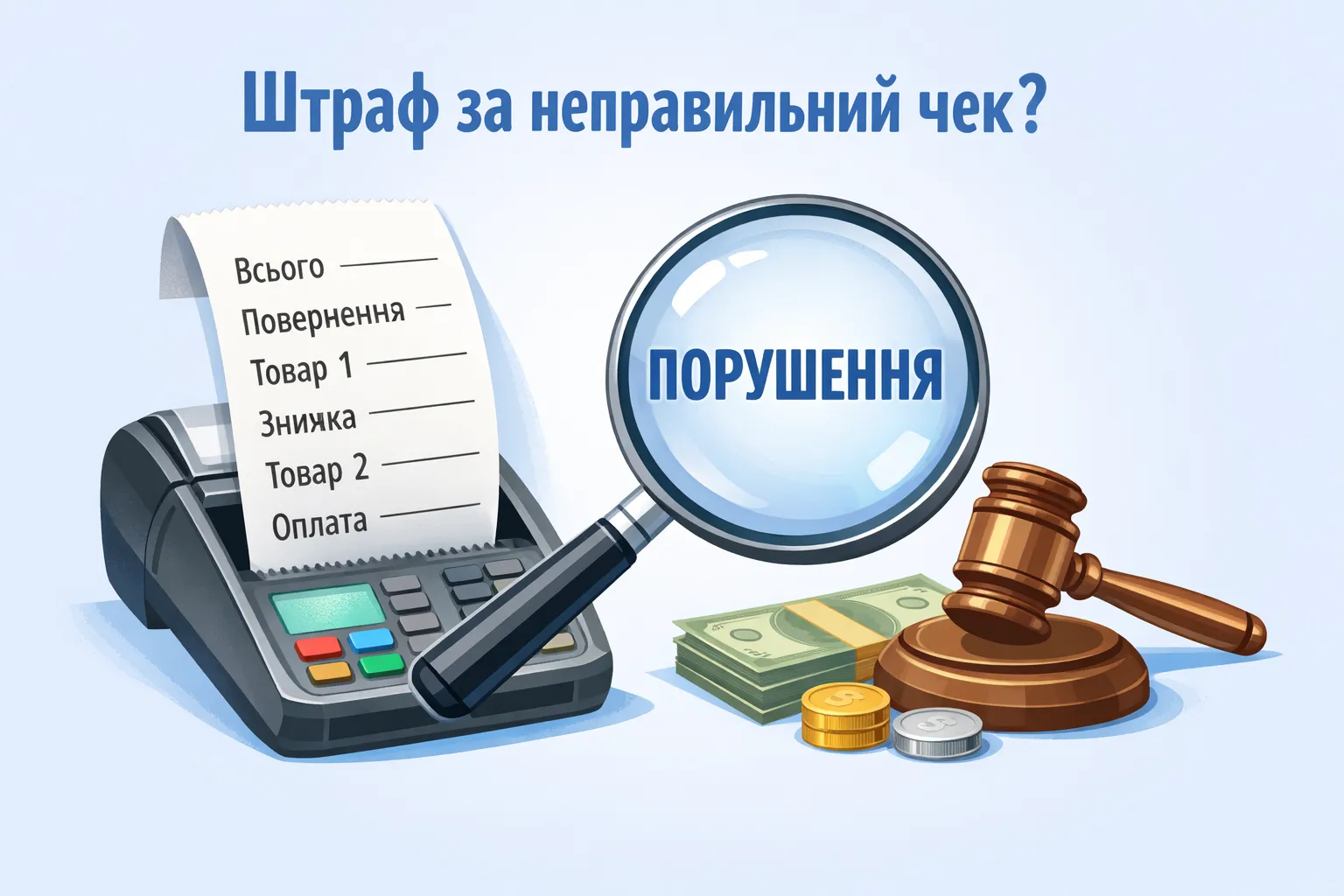 Чи буде штраф, якщо порушена послідовність рядків у чеку РРО