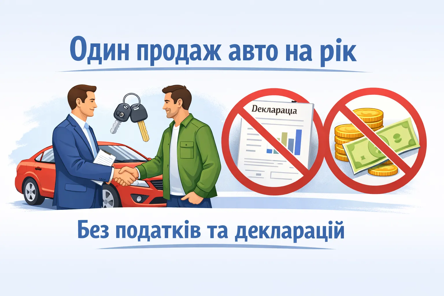 Одна продажа авто в год: не облагается налогом и не декларируется