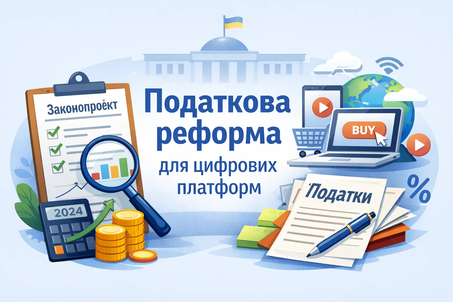 Податкова реформа для цифрових платформ: Мінфін оприлюднив законопроєкт