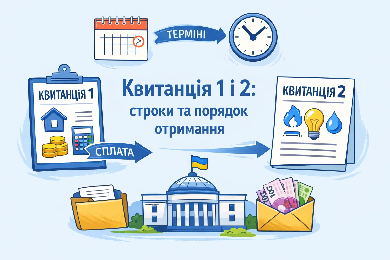 Квитанції 1 і 2: строки та порядок отримання