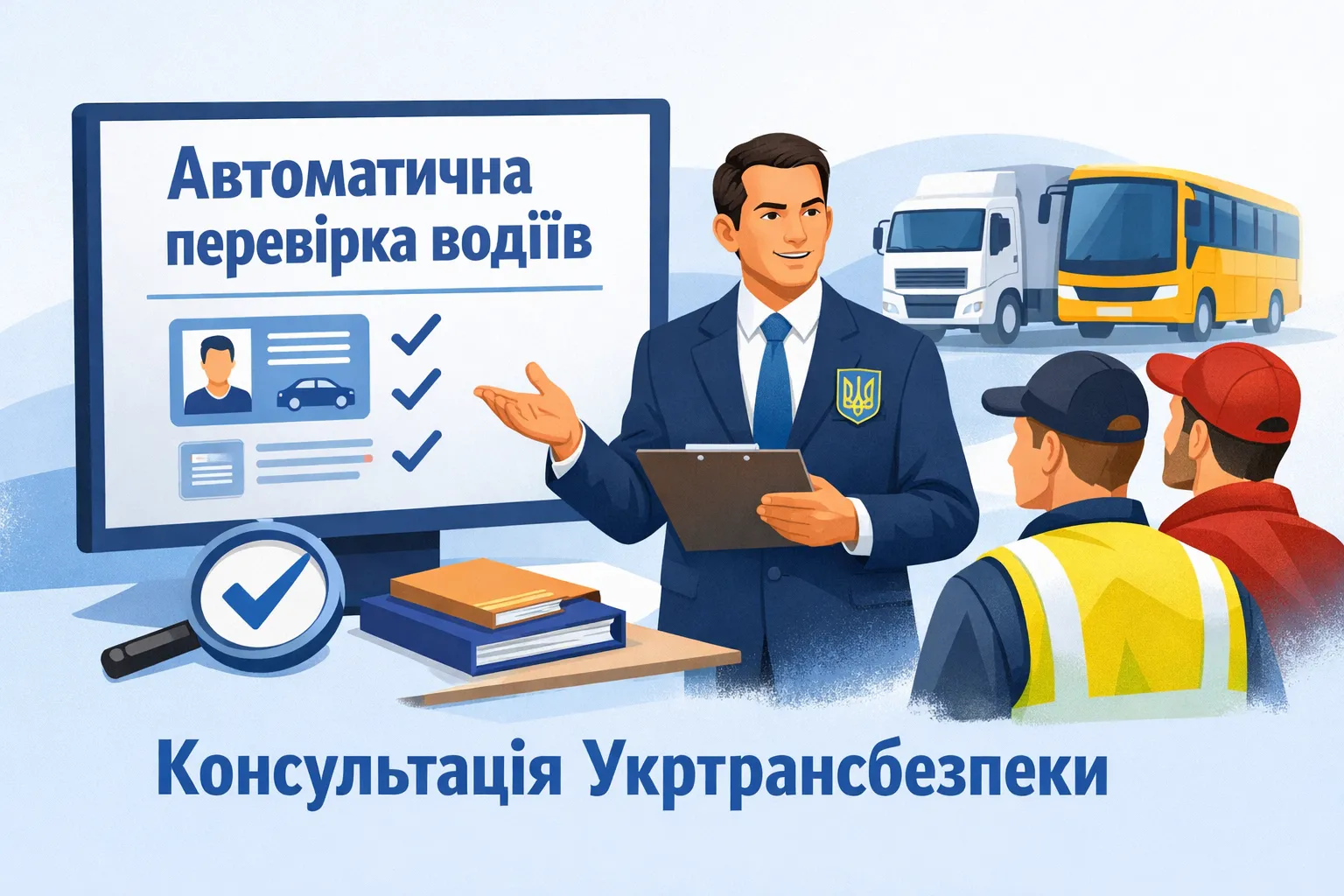 Автоматическая проверка трудоустройства водителей: консультирует Укртрансбезопасность