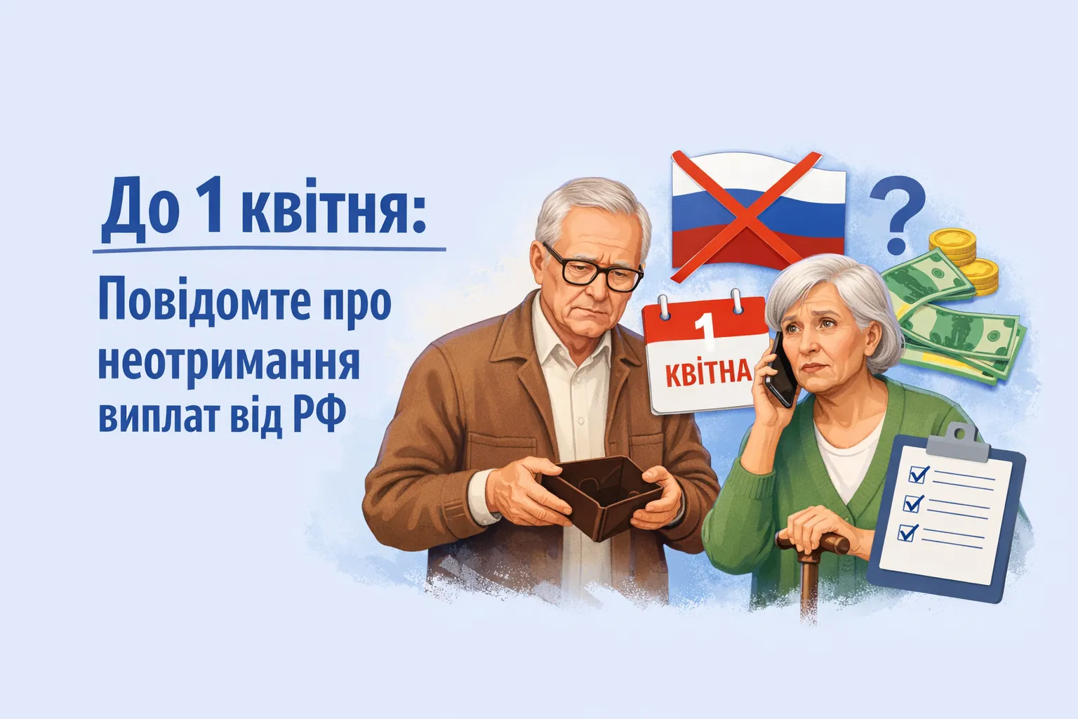 Кому з пенсіонерів необхідно повідомити до 1 квітня про неотримання виплат від рф