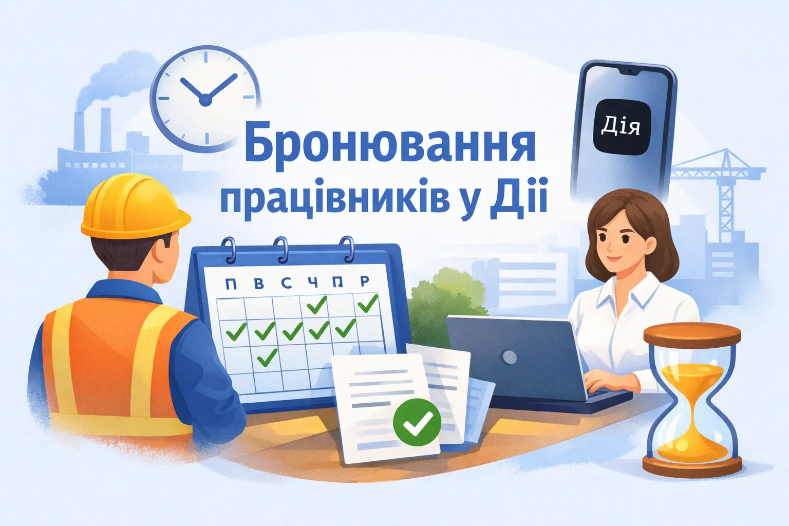  Підприємства тепер можуть завчасно продовжувати бронювання працівників у Дії