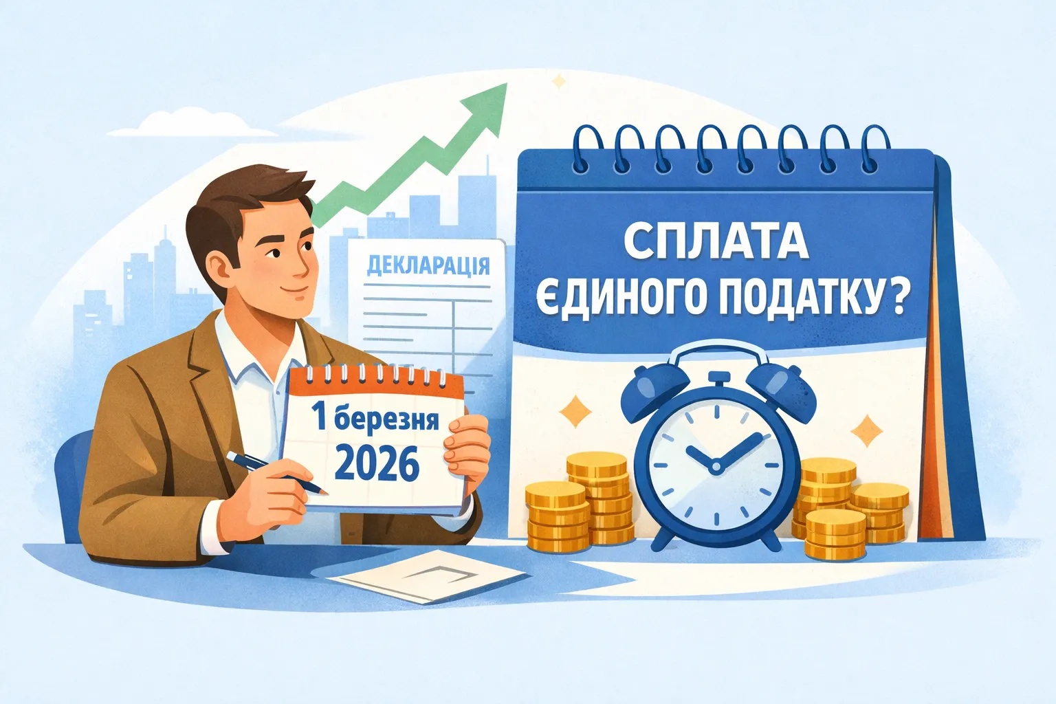 ФОП 2 группы зарегистрирован с 1 марта 2026: когда нужно уплатить единый налог?