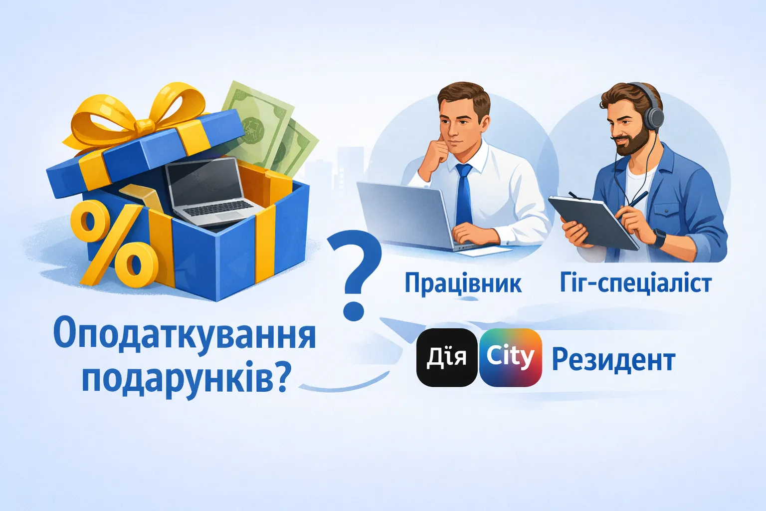Чи є об’єктом оподаткування ПДФО вартість дарунків працівнику та гіг-спеціалісту від резидента Дія Сіті?
