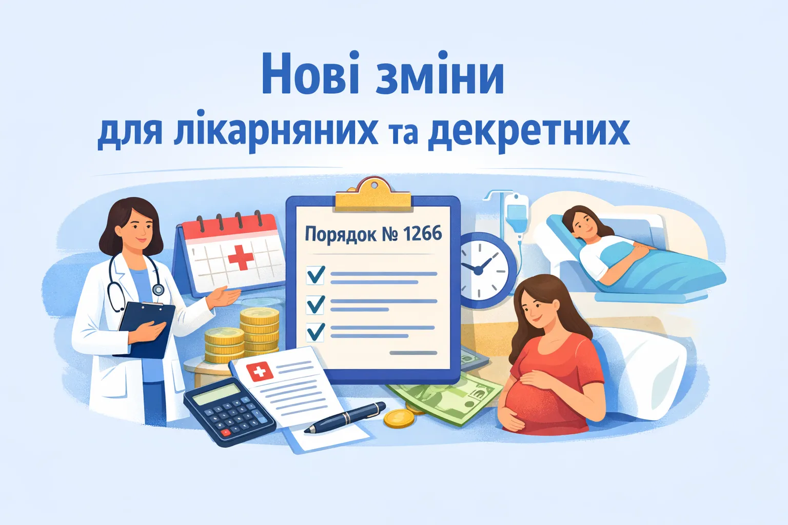 ПФУ оновлює порядок №1266: що зміниться для лікарняних і декретних