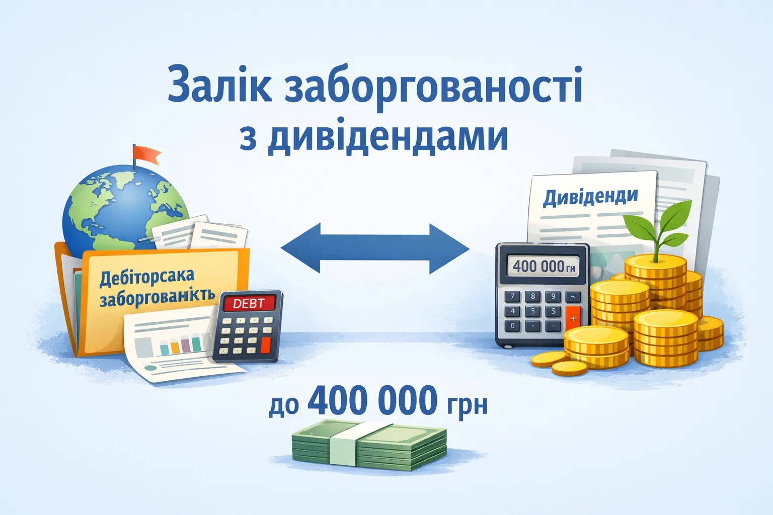 Зачет дебиторской задолженности нерезидента (до 400 тыс. грн) с дивидендами
