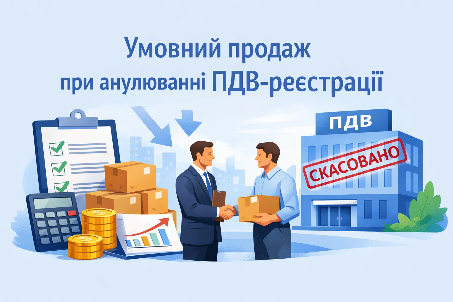 Здійснюємо умовний продаж при анулюванні ПДВ-реєстрації