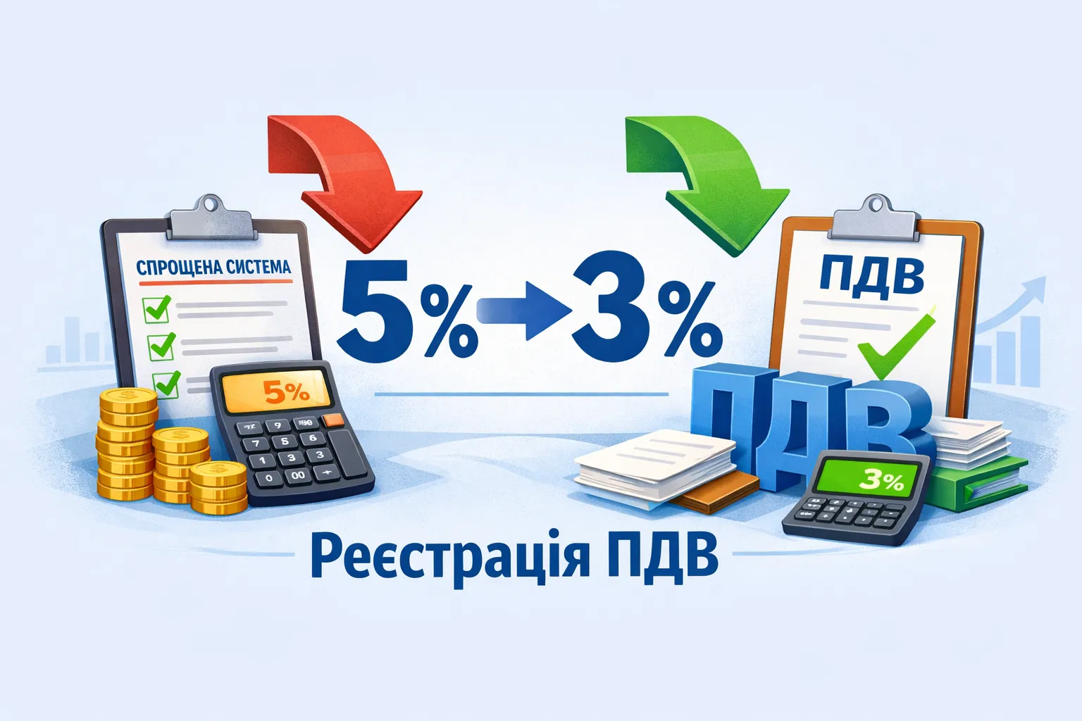 Спрощенець змінює ставку 5 % на 3 %: ПДВ-реєстрація