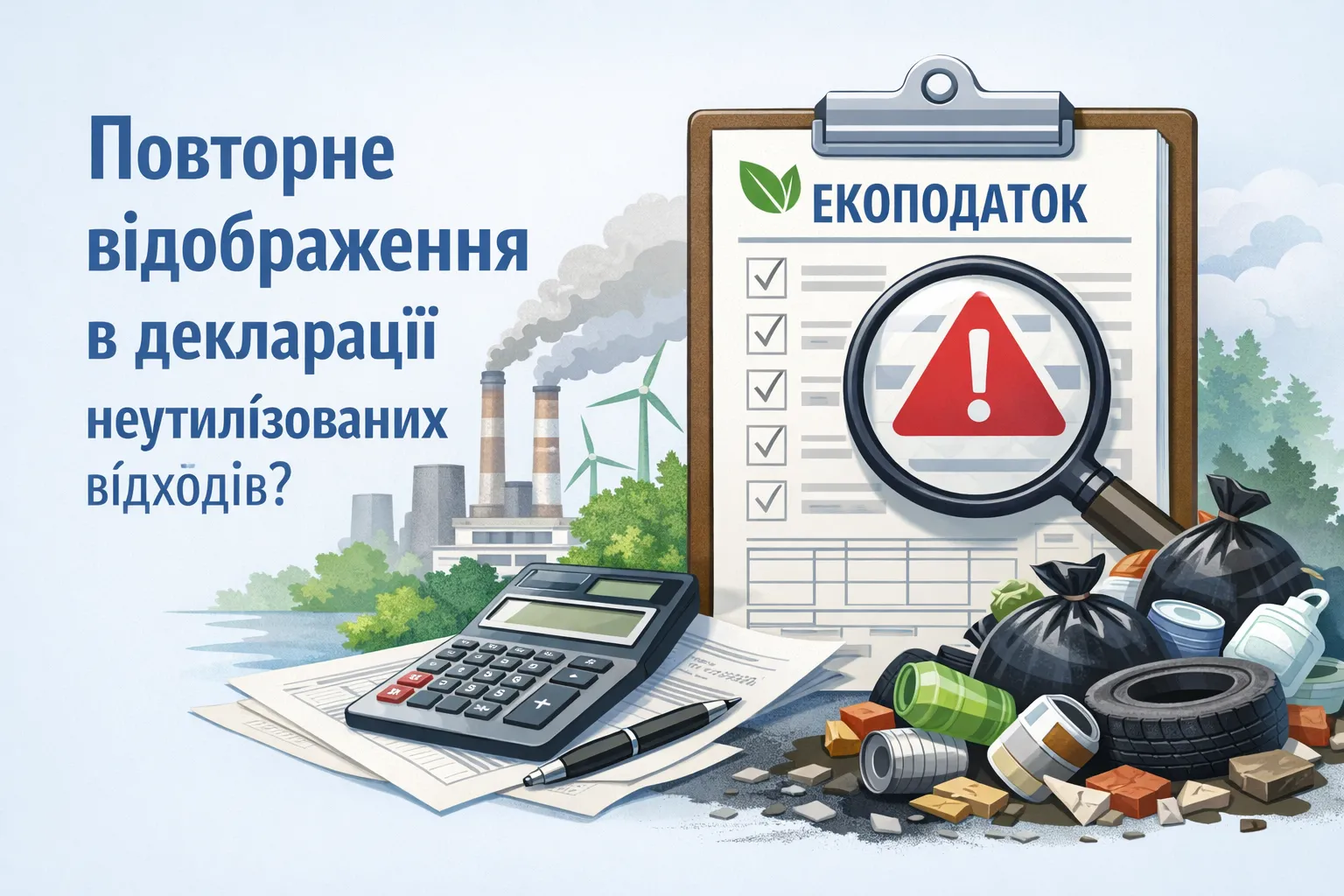 Чи потрібне повторне відображення в декларації екоподатку неутилізованих відходів?