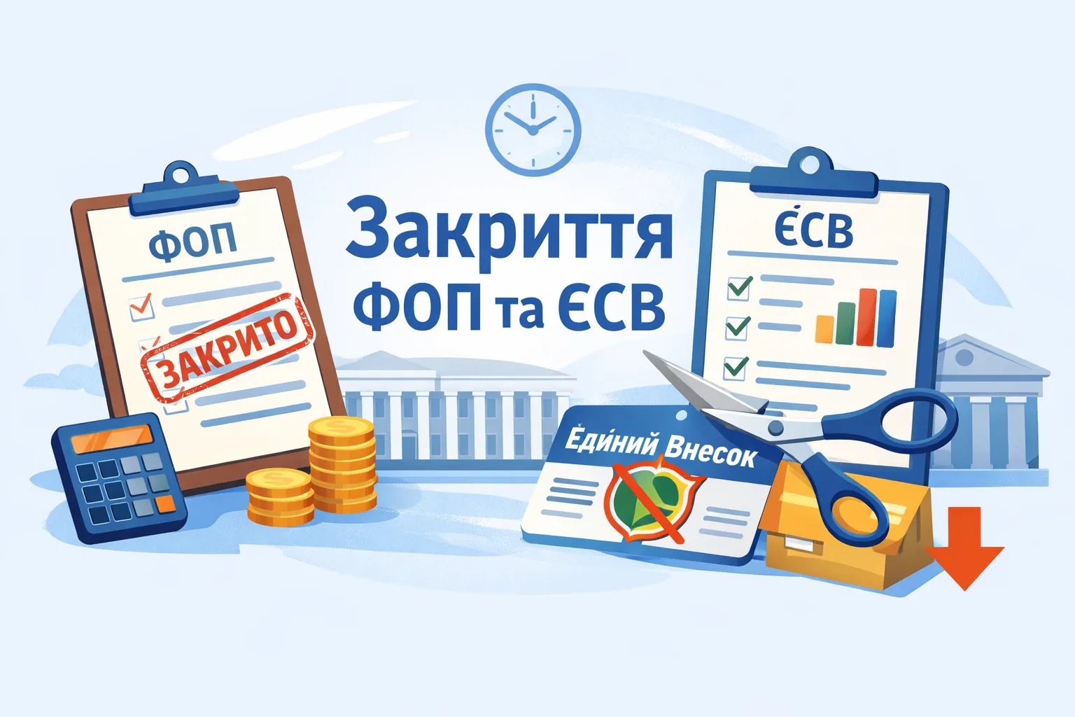 Припинення діяльності ФОП: як знімаємо з обліку платника єдиного внеску?
