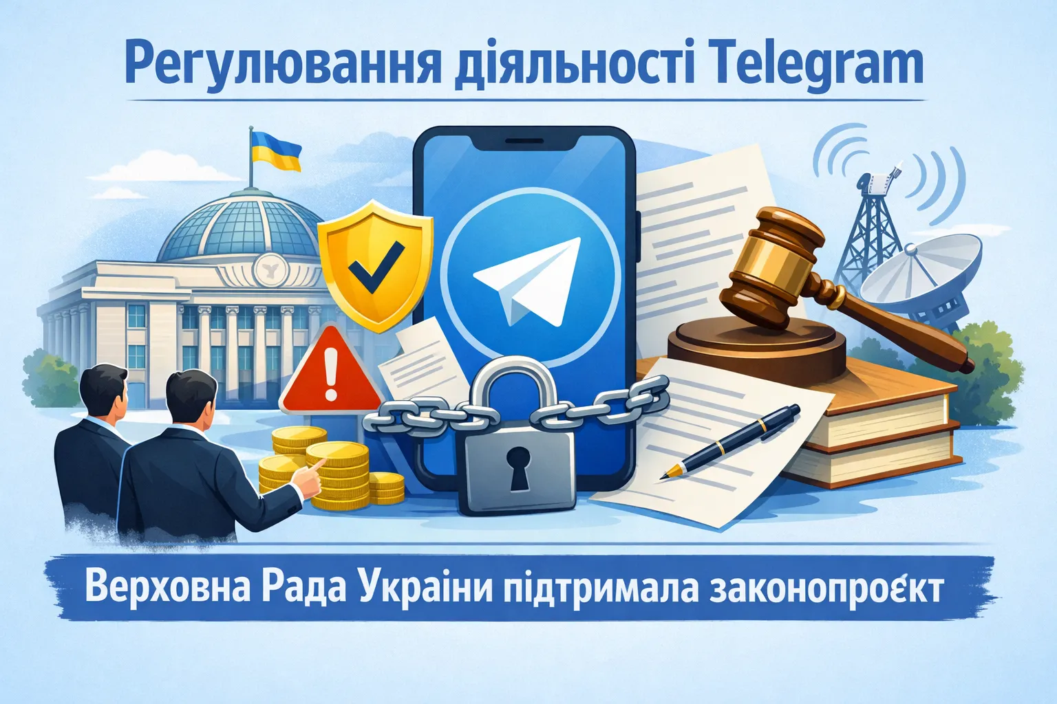У ВРУ підтримано законопроєкт про регулювання діяльності Telegram У ВРУ підтримано законопроєкт про регулювання діяльності Telegram
