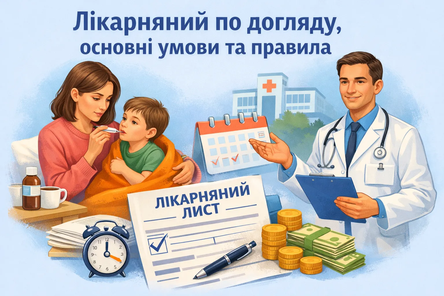 Лікарняний по догляду, основні умови та правила Лікарняний по догляду, основні умови та правила
