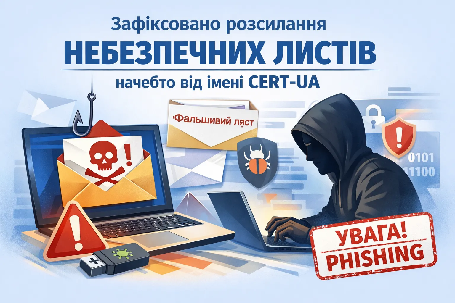 Зафіксовано розсилання небезпечних листів начебто від імені CERT-UA