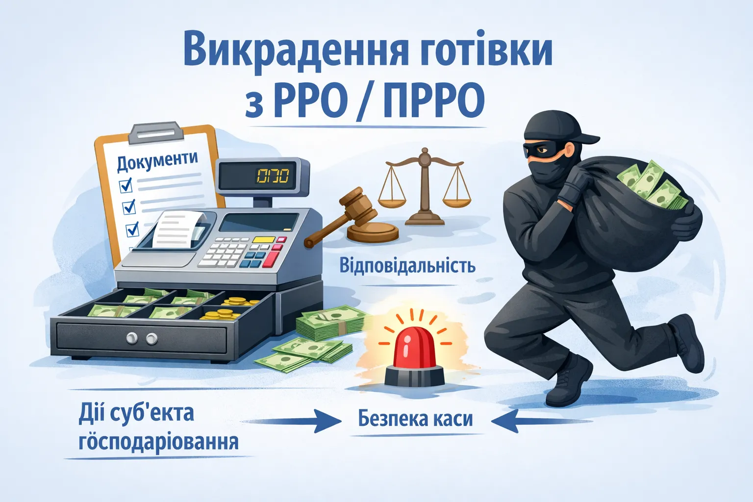 Викрадення готівки з РРО/ПРРО: дії СГ, документи та відповідальність Викрадення готівки з РРО/ПРРО: дії СГ, документи та відповідальність