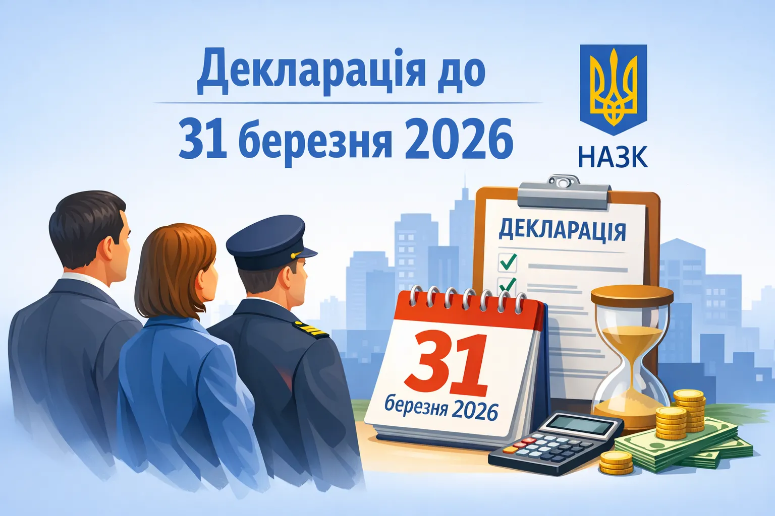 Хто має відзвітувати до НАЗК–2026? Подаємо Декларацію до 31 березня 2026 року Хто має відзвітувати до НАЗК–2026? Подаємо Декларацію до 31 березня 2026 року