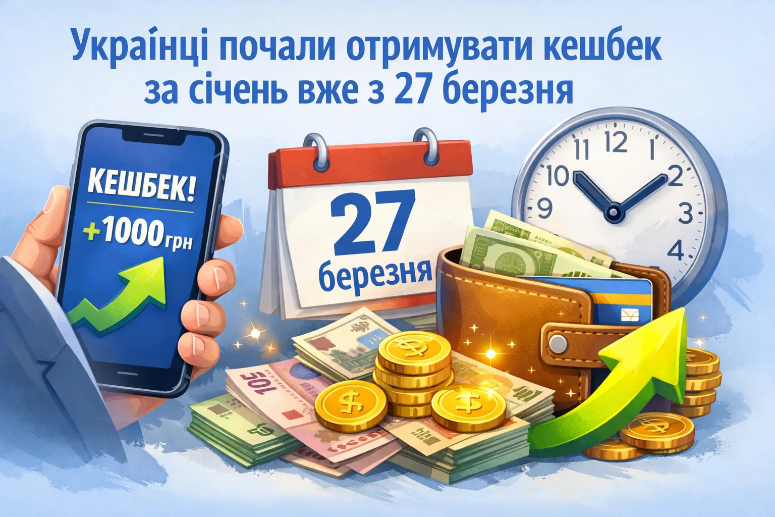 Украинцы начали получать кешбэк за январь уже с 27 марта Украинцы начали получать кешбэк за январь уже с 27 марта