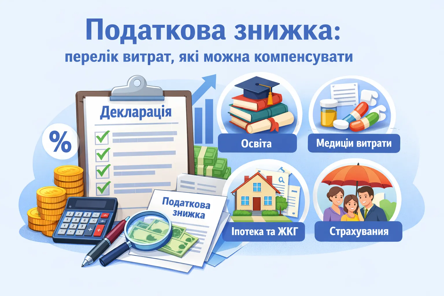 Податкова знижка: перелік витрат, які можна компенсувати
