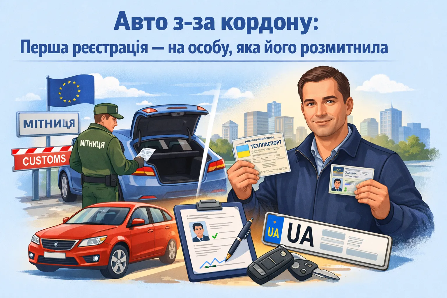 Авто из-за границы: первая регистрация — на лицо, которое его растаможило