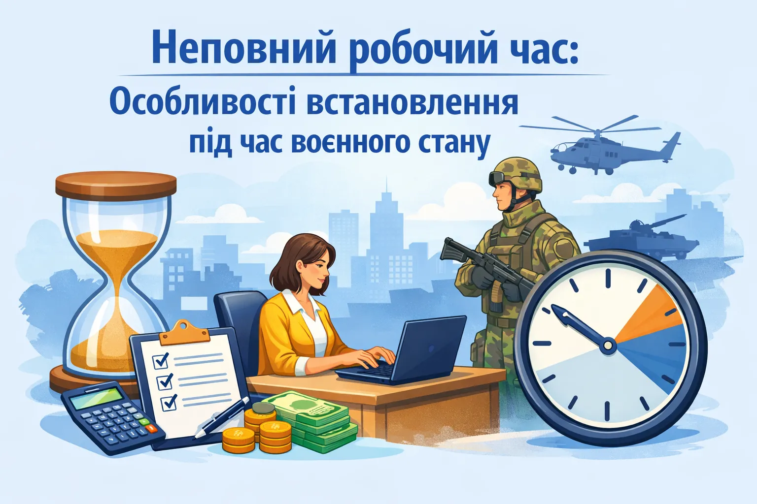 Неповний робочий час: особливості встановлення під час воєнного стану Неповний робочий час: особливості встановлення під час воєнного стану
