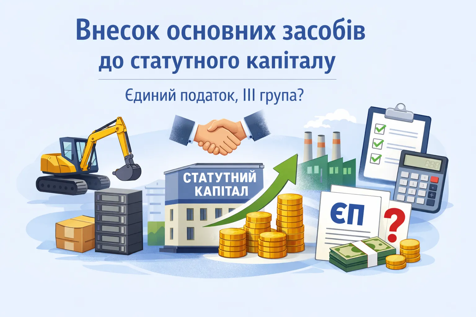Внесок основних засобів до статутного капіталу: що з ЄП для юридичної особи III групи? Внесок основних засобів до статутного капіталу: що з ЄП для юридичної особи III групи?