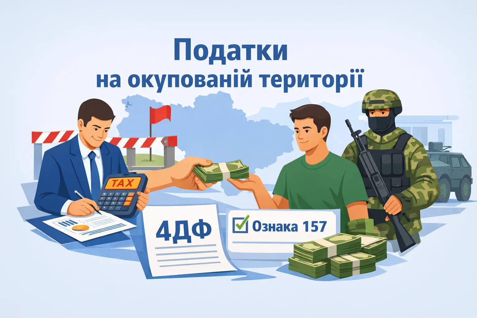 ФОП на окупованій території: податковий агент утримує ПДФО і ставить ознаку 157 у 4ДФ