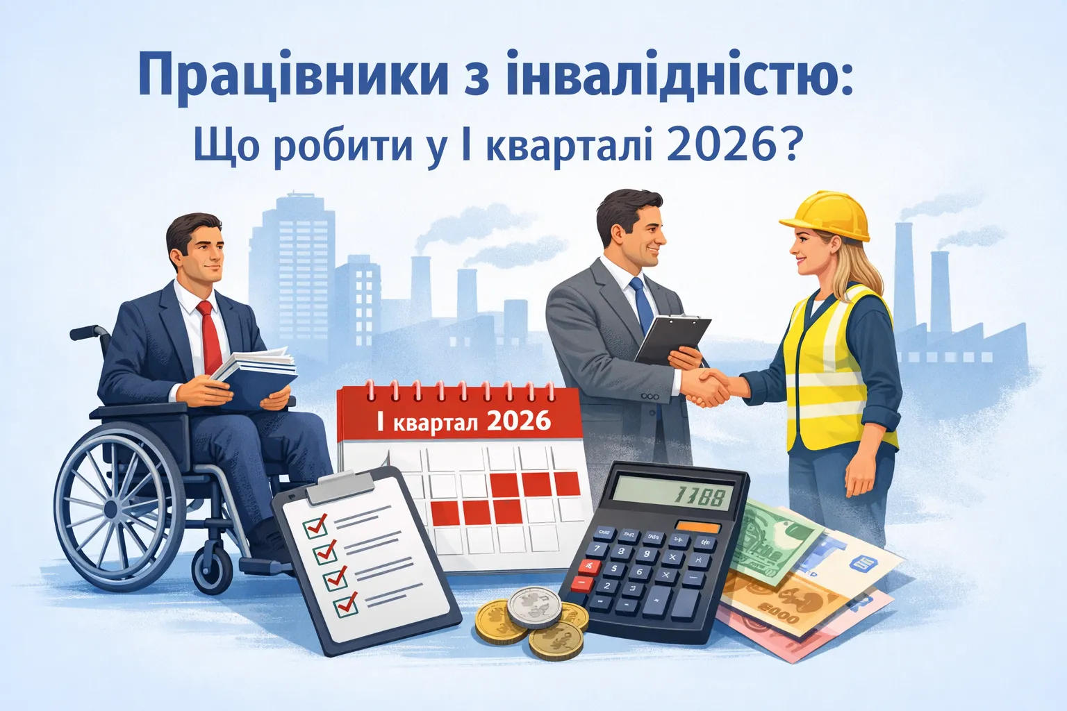 Норматив працівників з інвалідністю: що робити роботодавцям  у І кварталі 2026 року?