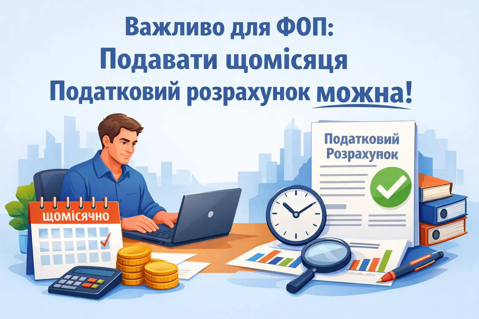 Важливо для ФОП: Подавати щомісяця Податковий розрахунок можна!  