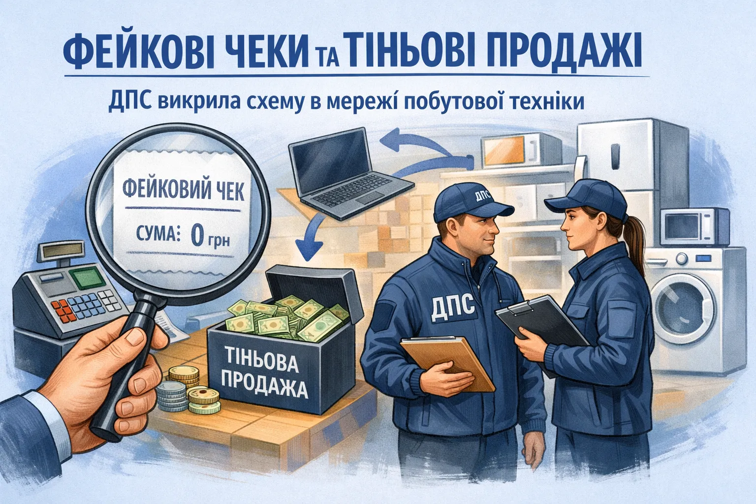 Фейковые чеки и «теневые» продажи: ГНС раскрыла схему в сети бытовой техники