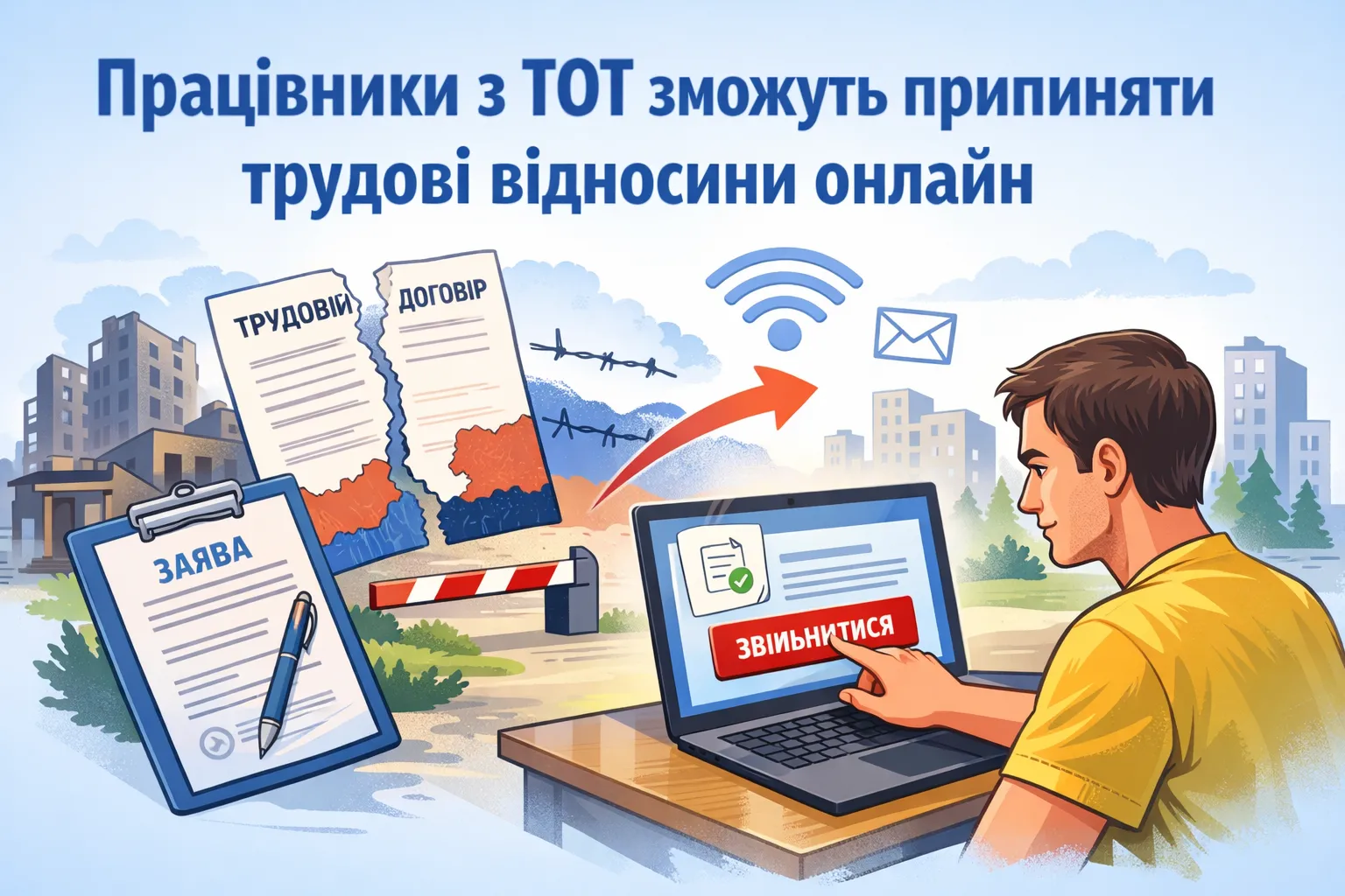 Працівники з ТОТ зможуть припиняти трудові відносини онлайн