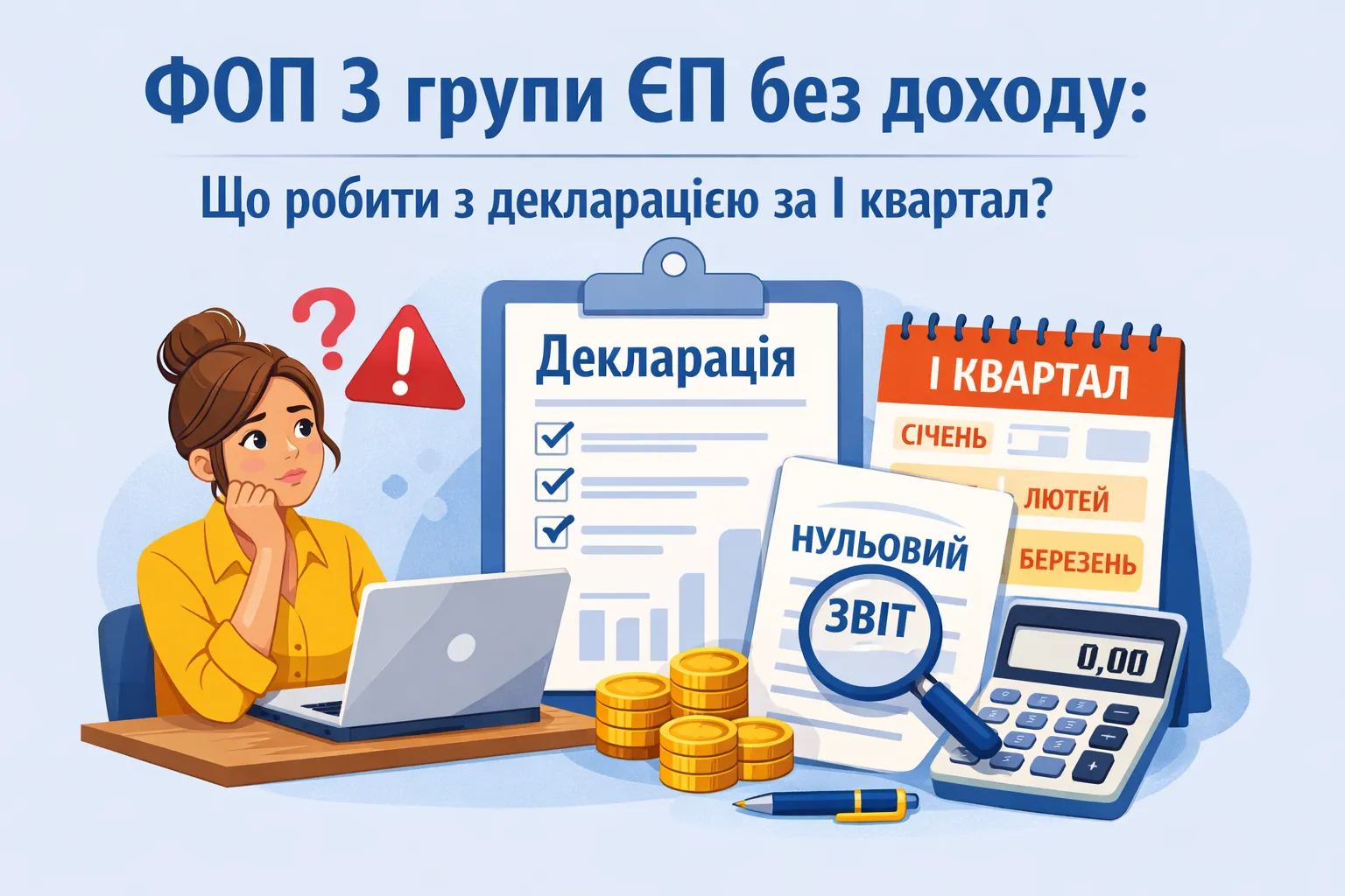 ФОП 3 групи ЄП без доходу: що робити з декларацією за I квартал ФОП 3 групи ЄП без доходу: що робити з декларацією за I квартал
