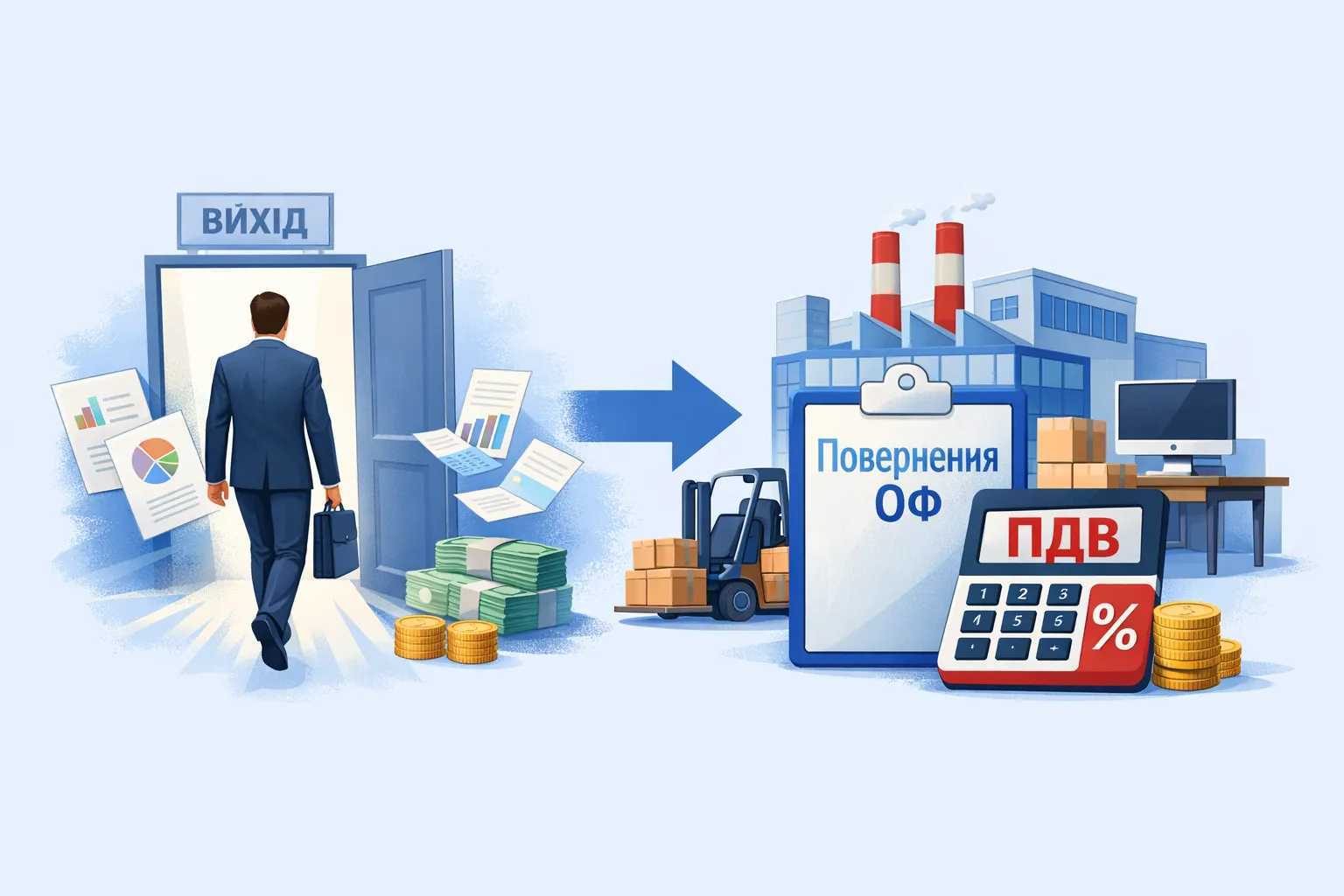 Вихід учасника та повернення ОФ: оподаткування ПДВ