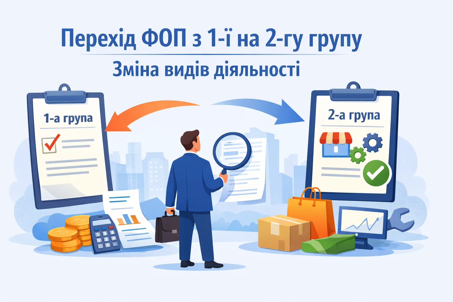 Перехід ФОП з 1‑ї на 2‑гу групу ЄП: коли дозволено змінити види діяльності?