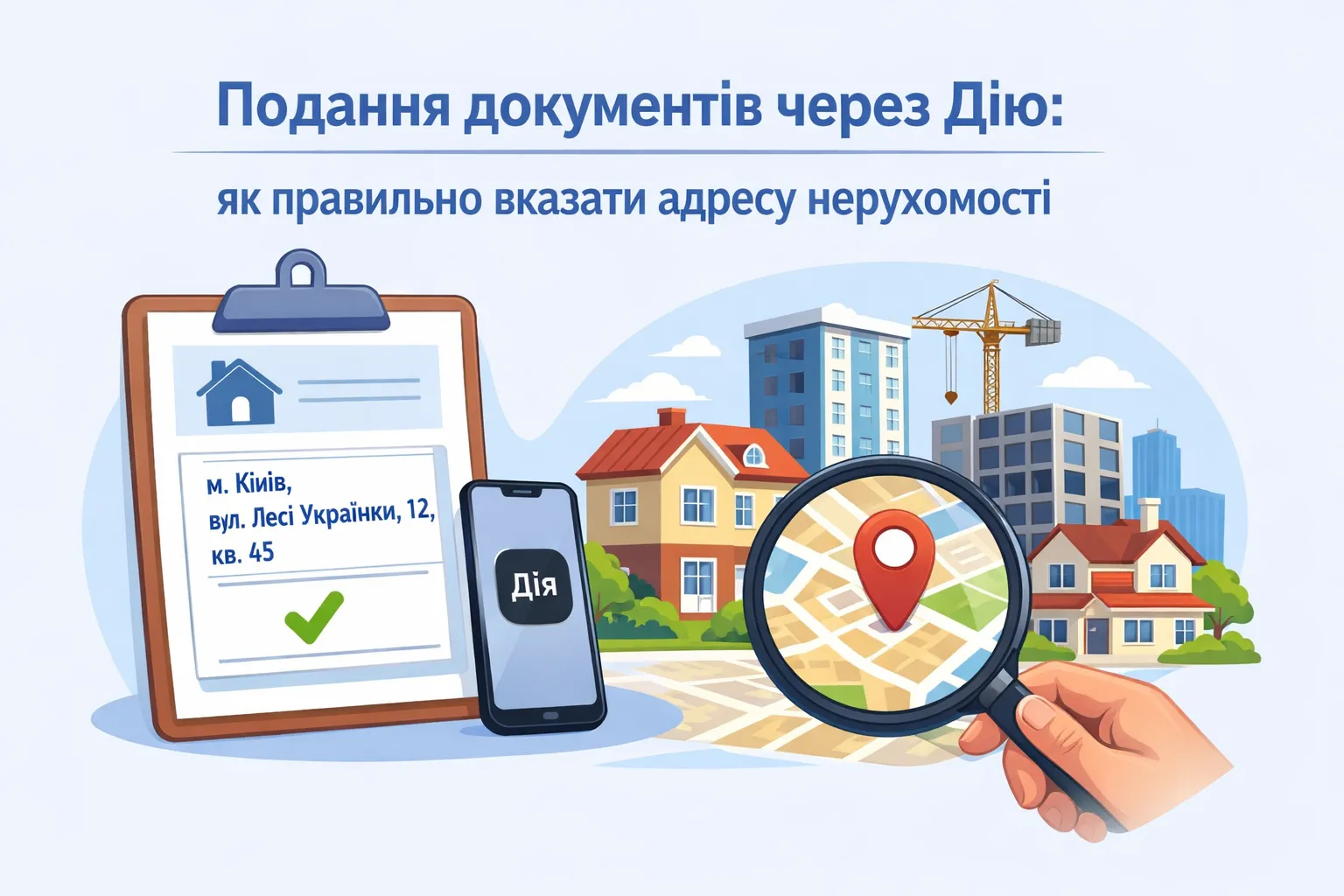 Подання документів через Дію: як правильно вказати адресу нерухомості Подання документів через Дію: як правильно вказати адресу нерухомості