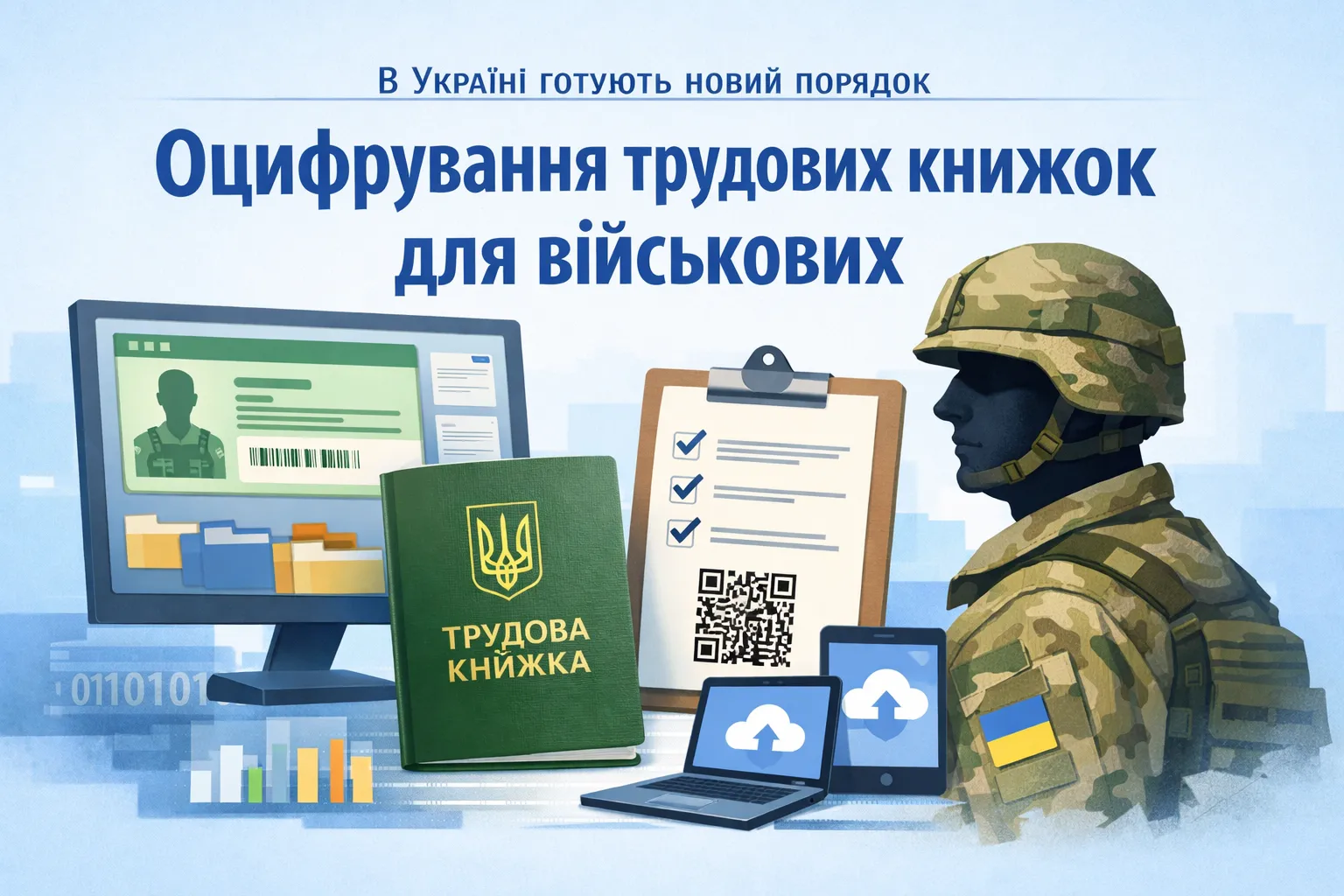 В Україні готують окремий порядок оцифрування трудових книжок для військових В Україні готують окремий порядок оцифрування трудових книжок для військових