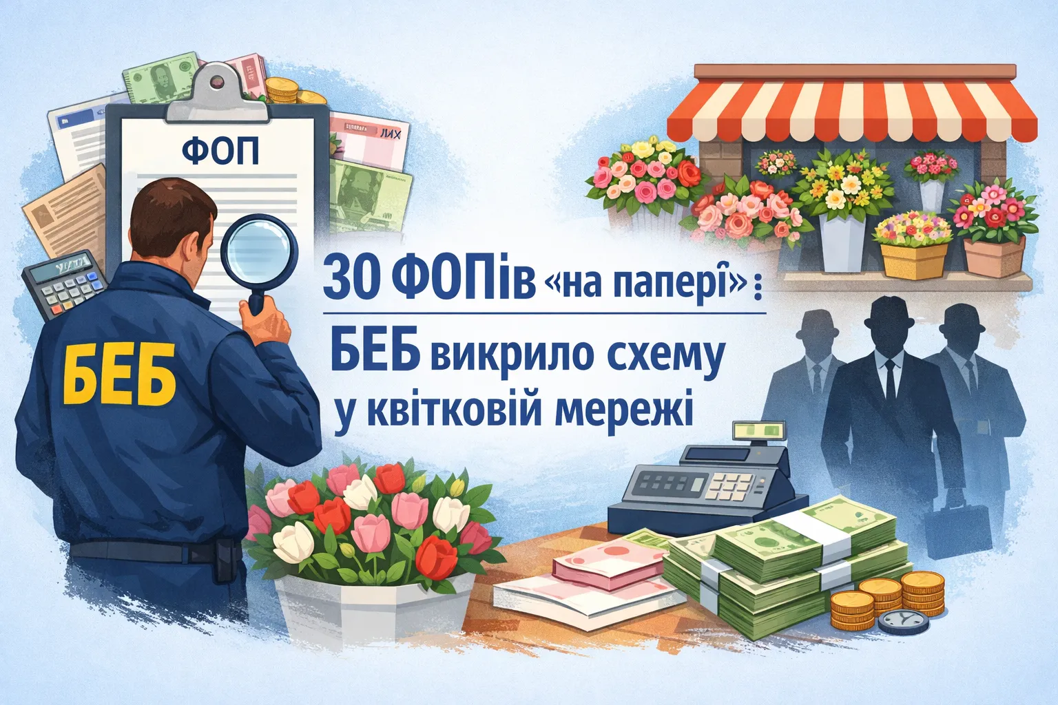 30 ФОПів «на папері»: БЕБ викрило схему у квітковій мережі