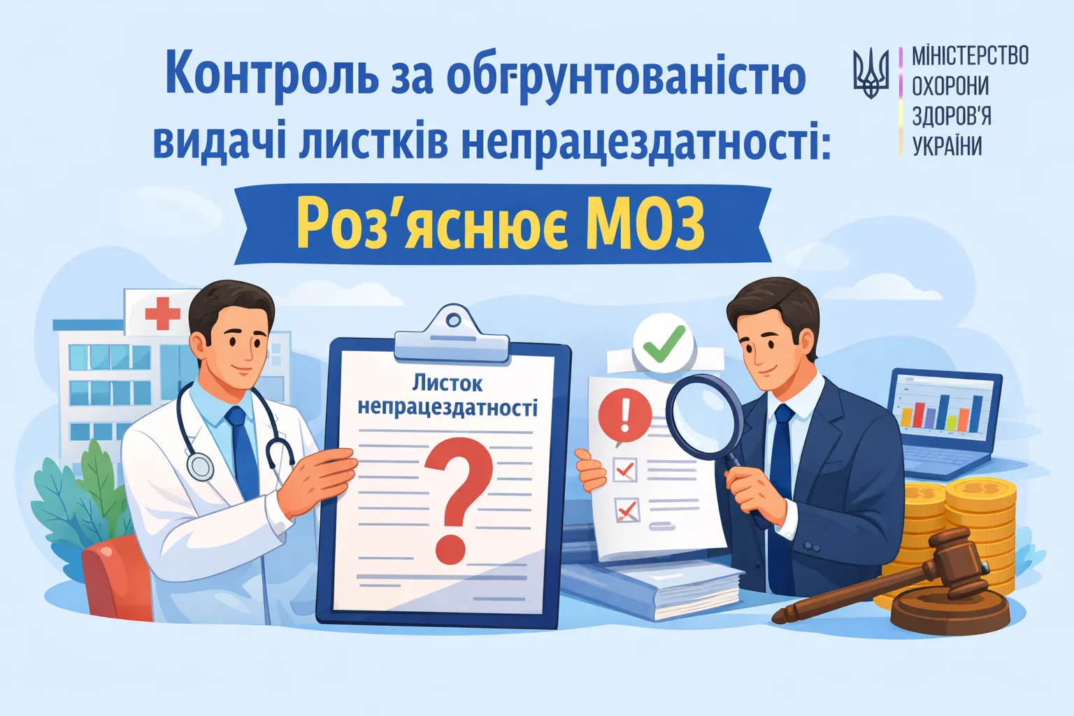 Контроль за обґрунтованістю видачі листків непрацездатності: роз’яснює МОЗ Контроль за обґрунтованістю видачі листків непрацездатності: роз’яснює МОЗ