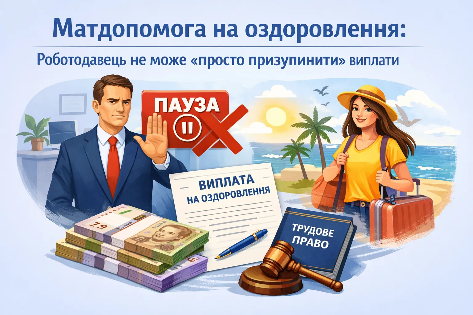 Матдопомога на оздоровлення: роботодавець не може «просто призупинити» виплати