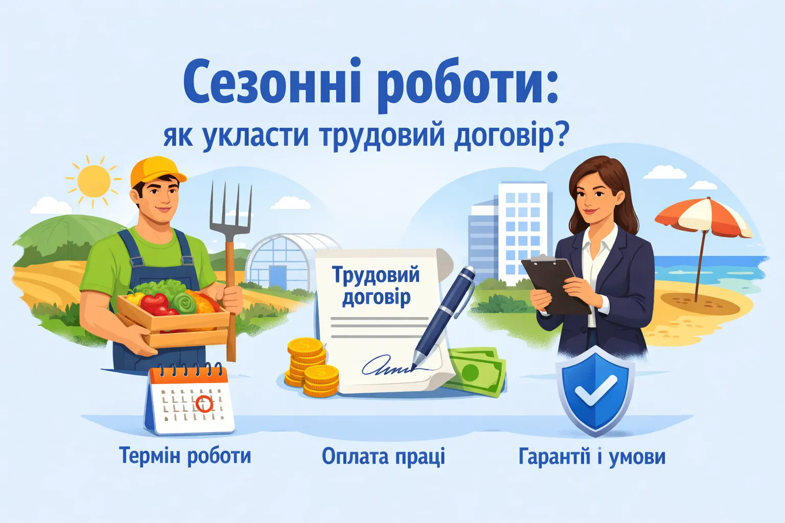 Сезонні роботи: як правильно укласти трудовий договір і що врахувати роботодавцю Сезонні роботи: як правильно укласти трудовий договір і що врахувати роботодавцю