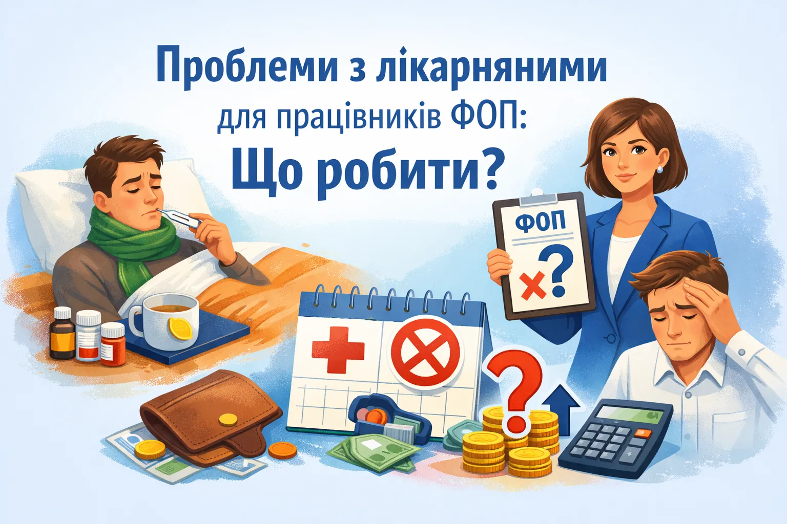 Проблема з лікарняними для працівників ФОП: що можна зробити?