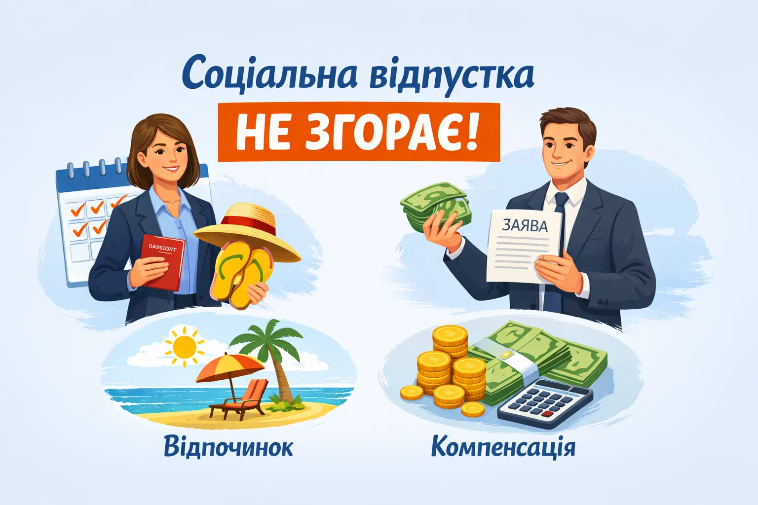 Соціальна відпустка не згорає: порядок використання та компенсації Соціальна відпустка не згорає: порядок використання та компенсації