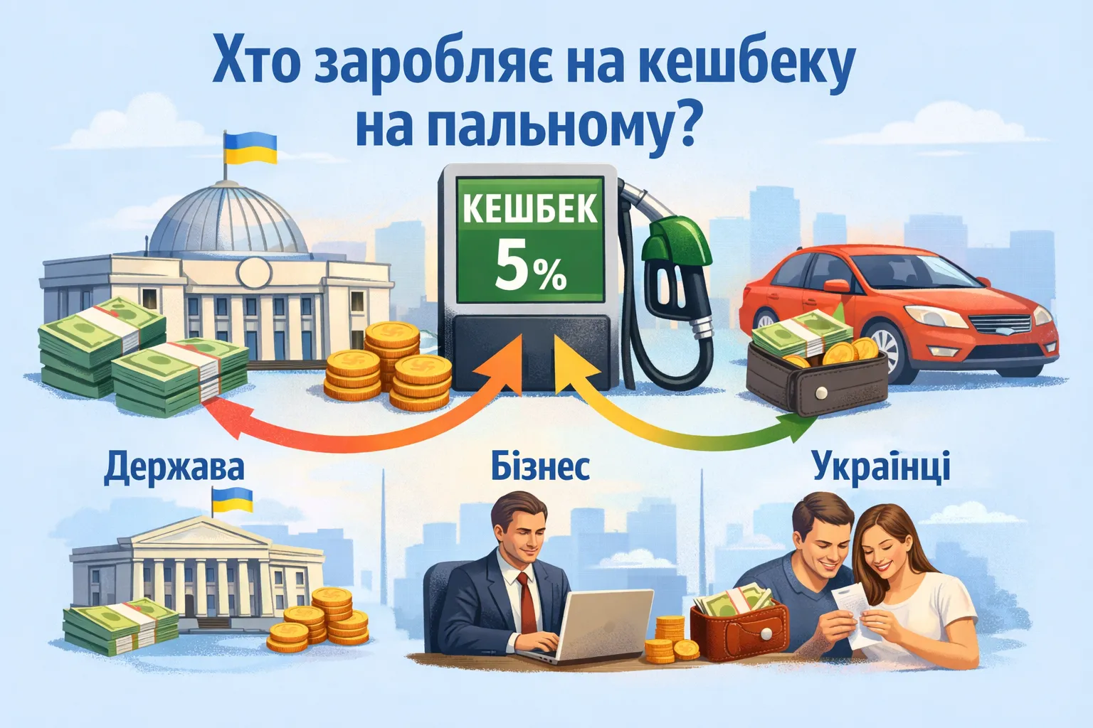 Миллионы на топливо. Кто на самом деле зарабатывает на кешбеке – государство, бизнес или украинцы Миллионы на топливо. Кто на самом деле зарабатывает на кешбеке – государство, бизнес или украинцы