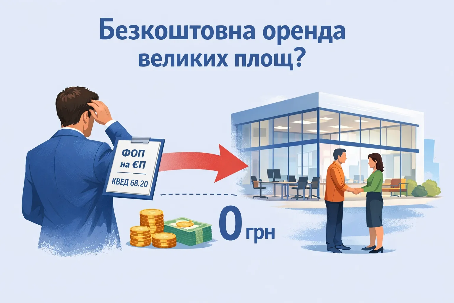 КВЕД 68.20: чи дозволено ФОП на ЄП безкоштовно передавати великі площі в користування?